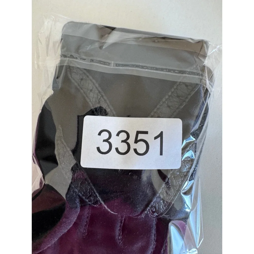 Isotoner Warm-ups by Aris Black Spandex Leather Trim Fleece Lined Driving Gloves